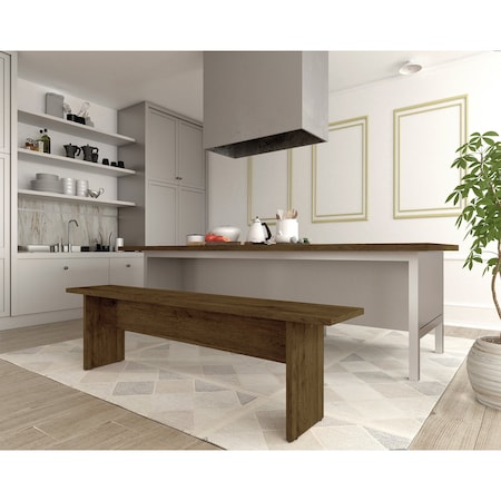 Manhattan Comfort NoMad 67.91 Dining Bench, Nature 123GMC77